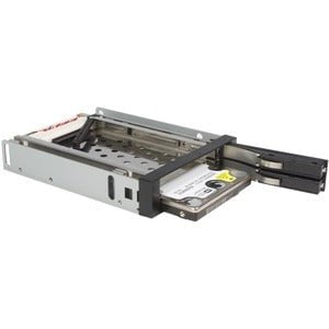 StarTech.com Drive Enclosure for 3.5" SATA/600 - Serial ATA/600 Host Interface Internal - Black - 2 x HDD Supported - 2 x SSD Supported - 2 x Total Bay - 2 x 2.5" Bay - Aluminium IM1597317