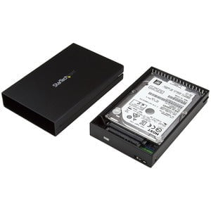 StarTech.com Drive Enclosure SATA/600 - USB 3.1 Micro-B Host Interface - UASP Support External - Black - 1 x HDD Supported - 1 x SSD Supported - 1 x Total Bay - 1 x 2.5" Bay - Aluminium IM3516267