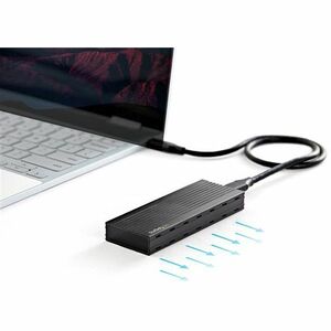 StarTech.com Drive Enclosure - USB 3.1 Type C Host Interface - UASP Support External - Black - 1 x SSD Supported - 1 x Total Bay - Aluminium IM4509536