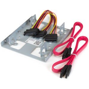 StarTech.com Dual 2.5" to 3.5" HDD Bracket for SATA Hard Drives - 2 Drive 2.5" to 3.5" Bracket for Mounting Bay - 2 x HDD Supported - 2 x SSD Supported - 2 x Total Bay - 2 x 2.5" Bay - Steel IM2518407