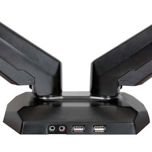 StarTech.com Dual Monitor Arm, USB Hub and Audio Ports in Base, Monitors up to 32" (17.6lb/8kg), VESA Monitor Stand Desk Mount - Increase productivity by mounting two monitors up to 32" , with full-motion articulation - Dual-Monitor Arm - Works on all VES IM3243418