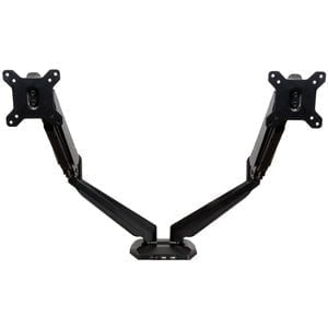 StarTech.com Dual Monitor Arm, USB Hub and Audio Ports in Base, Monitors up to 32" (17.6lb/8kg), VESA Monitor Stand Desk Mount - Increase productivity by mounting two monitors up to 32" , with full-motion articulation - Dual-Monitor Arm - Works on all VES IM3243418