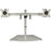 StarTech.com Dual Monitor Stand, Free Standing Desktop Pole Stand for 2x 24" (17.6lb/8kg) VESA Mount Displays, Height Adjustable, Silver - VESA 75x75/100x100mm free standing dual monitor stand for displays up to 24" (18lb) - Height adjustable 25" crossbar IM4545047