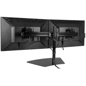 StarTech.com Dual Monitor Stand, Horizontal, For up to 24" (17.6lb/8kg) VESA Monitors, Black, Adjustable Monitor Stand, Steel & Aluminum - Up to 61 cm (24") Screen Support - 16 kg Load Capacity - 40.9 cm Height x 95 cm Width - Tabletop - Aluminium - Black IM3236306