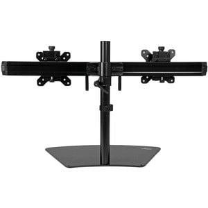 StarTech.com Dual Monitor Stand, Horizontal, For up to 24" (17.6lb/8kg) VESA Monitors, Black, Adjustable Monitor Stand, Steel & Aluminum - Up to 61 cm (24") Screen Support - 16 kg Load Capacity - 40.9 cm Height x 95 cm Width - Tabletop - Aluminium - Black IM3236306
