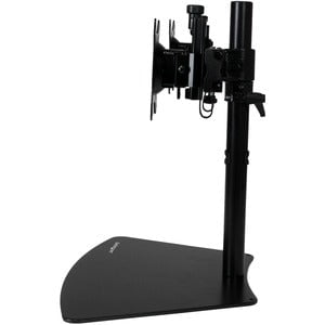 StarTech.com Dual Monitor Stand, Horizontal, For up to 24" (17.6lb/8kg) VESA Monitors, Black, Adjustable Monitor Stand, Steel & Aluminum - Up to 61 cm (24") Screen Support - 16 kg Load Capacity - 40.9 cm Height x 95 cm Width - Tabletop - Aluminium - Black IM3236306