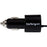 StarTech.com Dual-port Car Charger with Lightning Cable and USB 2.0 Port - Black - 1 Pack - 21 W - 5 V DC/4.20 A Output IM2901892