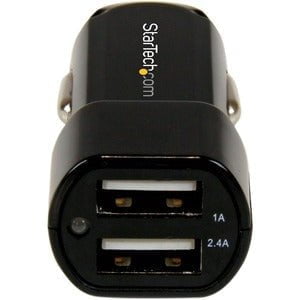StarTech.com Dual Port USB Car Charger - High Power (17 Watt / 3.4 Amp) - 1 Pack - 17 W - 12 V DC, 24 V DC Input - 5 V DC/2.40 A Output IM2701107