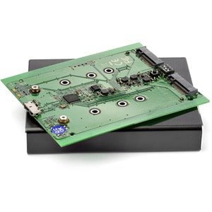 StarTech.com Dual-Slot Drive Enclosure for M.2 SATA SSDs - USB 3.1 (10Gbps) - RAID - 2 x SSD Supported - Serial ATA/600 Controller0, 1, Concatenation, JBOD - 2 x Total Bays - 1 USB Port(s) - Portable - TAA Compliant IM3587842