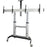 StarTech.com Dual TV Cart, 60in VESA TVs up to 50kg/110lb each, Height Adjustable Mobile Display Mount/Cart, Rolling TV Cart on Wheels - 2 Shelf - 109.77 kg Capacity - 4 Casters - Aluminium - 711.2 mm Length x 2225 mm Width x 2377.4 mm Height - For 2 Devi IM5445654