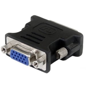 StarTech.com DVI to VGA Cable Adapter - Black - M/F - 1 x 29-pin DVI-I (Dual-Link) Video Male - 1 x 15-pin HD-15 VGA Female - Black IM1722018