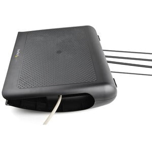 StarTech.com Ergonomic Rocking Foot Rest with Cable Management - 30° Tilt - Black - Rubber - TAA Compliant IM4802781
