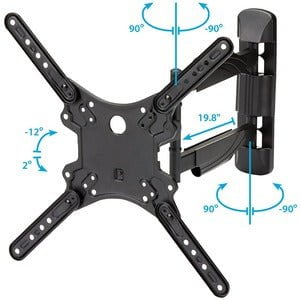 StarTech.com Full Motion TV Wall Mount for 32-55 inch VESA Display - Heavy Duty Articulating Adjustable Flat Screen TV Wall Mount Bracket - 1 Display(s) Supported - 81.3 cm to 139.7 cm (55") Screen Support - 35.11 kg Load Capacity - 400 x 300, 300 x 200, IM3650977
