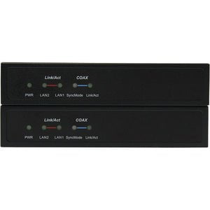 StarTech.com Gigabit Ethernet over Coaxial Unmanaged Network Extender Kit - 2.4km - 2.40 km Extended Range - Steel - Black IM2350801