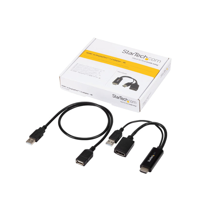 Startech.com HDMI to DisplayPort Adapter 4K Active HDMI to DP, USB Powered DDHD2DP