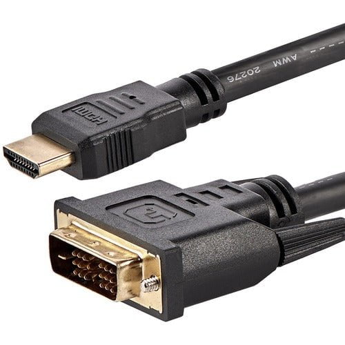 StarTech.com HDMI to DVI Cable â€" 6 ft / 2m â€" HDMI to DVI-D Cable â€" HDMI Monitor Cable â€" HDMI to DVI Adapter Cable - 1.83 m DVI/HDMI Video Cable for Video Device, LCD TV, Projector, TV - First End: 1 x 19-pin DVI-D Digital Video - Male - Second End IM1592066