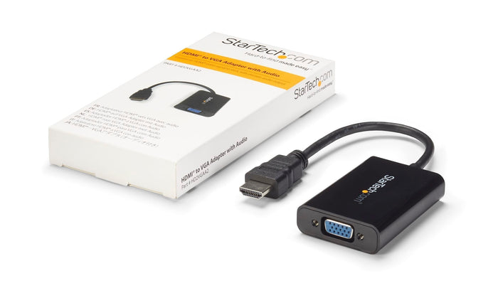 Startech.com HDMI to VGA Adapter with Audio, Active Video Converter 1080p DDHD2VGAA2