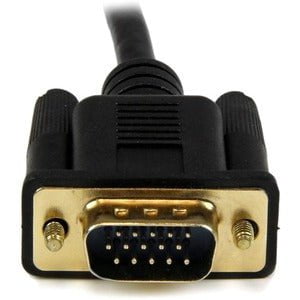 StarTech.com HDMI to VGA Cable - 3 ft / 1m - 1080p - 1920 x 1200 - Active HDMI Cable - Monitor Cable - Computer Cable - 91.44 cm HDMI/VGA Video Cable for Video Device, Monitor, Projector, MAC, Workstation, TV - First End: 1 x 19-pin HDMI Digital Audio/Vid IM2869959