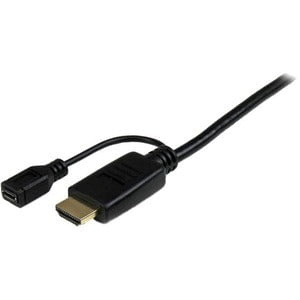 StarTech.com HDMI to VGA Cable - 3 ft / 1m - 1080p - 1920 x 1200 - Active HDMI Cable - Monitor Cable - Computer Cable - 91.44 cm HDMI/VGA Video Cable for Video Device, Monitor, Projector, MAC, Workstation, TV - First End: 1 x 19-pin HDMI Digital Audio/Vid IM2869959