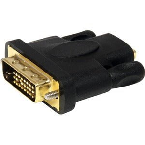 StarTech.com HDMIÂ® to DVI-D Video Cable Adapter - F/M - 1 x HDMI Digital Audio/Video Female - 1 x DVI-D Digital Video Male - Gold Connector - Black IM1591667