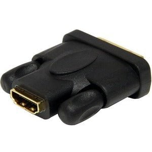 StarTech.com HDMIÂ® to DVI-D Video Cable Adapter - F/M - 1 x HDMI Digital Audio/Video Female - 1 x DVI-D Digital Video Male - Gold Connector - Black IM1591667