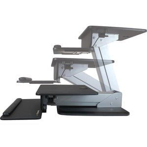StarTech.com Height Adjustable Standing Desk Converter - Sit Stand Desk with One-finger Adjustment - Ergonomic Desk - 30.5 cm (12") to 76.2 cm (30") Screen Support - 13 kg Load Capacity - Flat Panel Display Type Supported - 16 cm Height x 71.9 cm Width - IM3153188