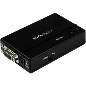 StarTech.com High Resolution VGA to Composite or S-Video Signal Converter - Functions: Signal Conversion, Video Conversion - VGA - 1600 x 1200 - S-Video - VGA - 1 Pack - PC - External - TAA Compliant IM1600271