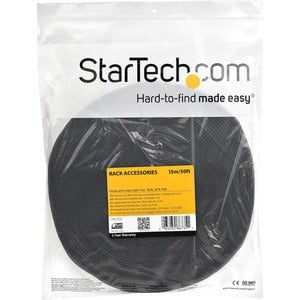 StarTech.com Hook-and-Loop Cable Tie, 50 ft. Bulk Roll, Tie Strap, Black, Fabric IM3587841