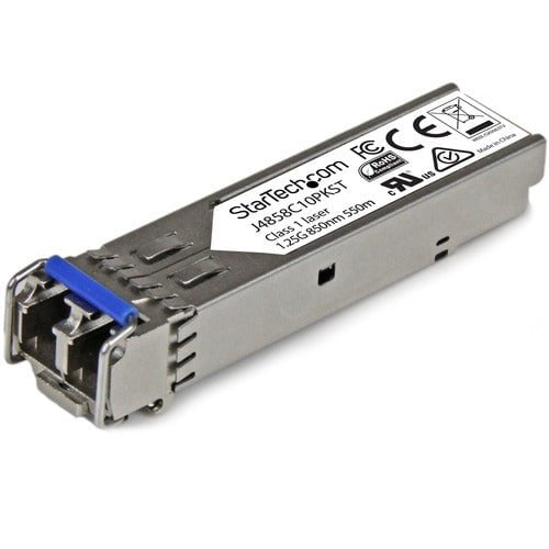 StarTech.com HP J4858C Compatible SFP Transceiver Module - 1000BASE-SX- 10 Pack - For Optical Network, Data Networking - 1 x LC Duplex 1000Base-SX Network - Optical Fiber - Multi-mode - 1.25 Gigabit Ethernet - 1000Base-SX - Hot-pluggable, Hot-swappable IM3294329