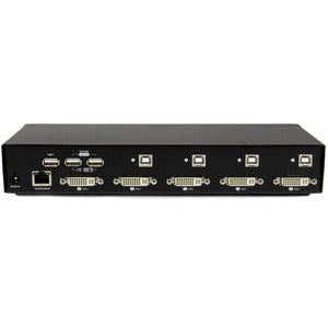 StarTech.com KVM Switch - 4 Computer(s) - 1 Local User(s) - 1920 x 1200 - 1 x Network (RJ-45) - 8 x USB - 5 x DVI - Desktop - TAA Compliant IM2771222