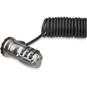 StarTech.com Laptop Combination Cable Lock - Self-Coiling Cable- 3-Digit Lock - Resettable - 3-digit - Combination Lock - Black - Vinyl - 1.83 m - For Notebook, Projector - TAA Compliant IM4444036
