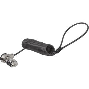 StarTech.com Laptop Combination Cable Lock - Self-Coiling Cable- 3-Digit Lock - Resettable - 3-digit - Combination Lock - Black - Vinyl - 1.83 m - For Notebook, Projector - TAA Compliant IM4444036