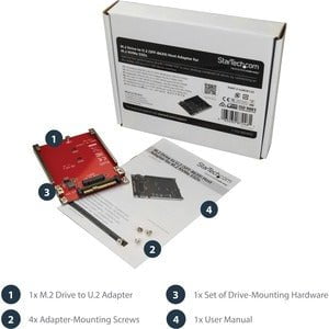 StarTech.com M.2 Drive to U.2 (SFF-8639) Host Adapter for M.2 PCIe NVMe SSDs IM3715552