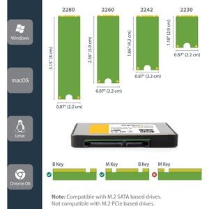 StarTech.com M.2 NGFF SSD to 2.5" SATA Adapter IM2851973