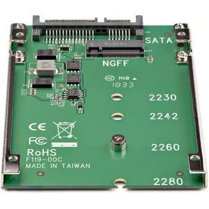 StarTech.com M.2 NGFF SSD to 2.5in SATA SSD Converter - 1 x SSD Supported - 1 x Total Bay - Steel IM2590168