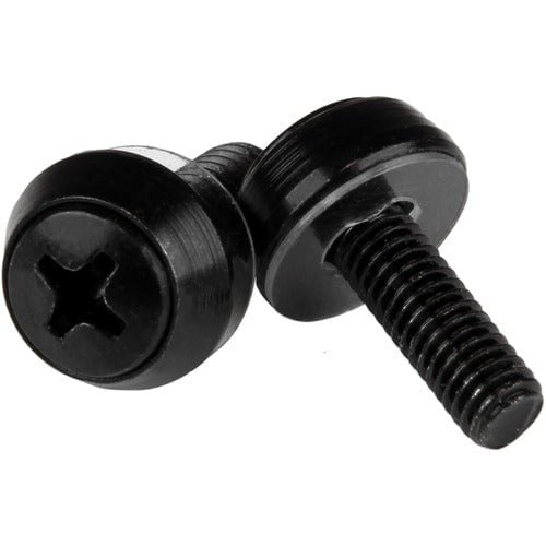 StarTech.com M5 x 12mm - Screws - 50 Pack, Black - M5 Mounting Screws for Server Rack & Cabinet - Mounting Screw - 12 mm - Steel - Black - 50 / Pack - TAA Compliant IM3101142