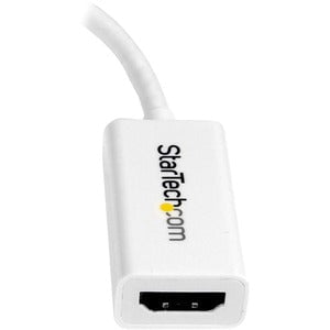 StarTech.com Mini DisplayPort to HDMI Adapter, Active Mini DP to HDMI Video Converter for Monitor/Display, 4K 30Hz, mDP to HDMI Adapter, White - 1 Pack - 1 x 20-pin Mini DisplayPort 1.2 Digital Audio/Video - Male - 1 x 19-pin HDMI 1.4 Digital Audio/Video IM2902509