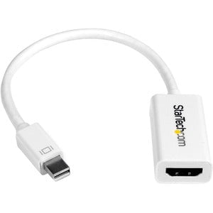 StarTech.com Mini DisplayPort to HDMI Adapter, Active Mini DP to HDMI Video Converter for Monitor/Display, 4K 30Hz, mDP to HDMI Adapter, White - 1 Pack - 1 x 20-pin Mini DisplayPort 1.2 Digital Audio/Video - Male - 1 x 19-pin HDMI 1.4 Digital Audio/Video IM2902509