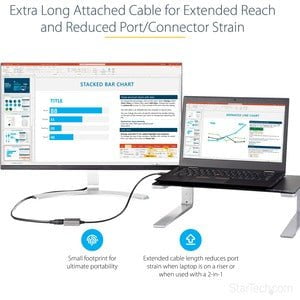 StarTech.com Mini DisplayPort to HDMI Adapter, mDP to HDMI Adapter Dongle, 1080p, Mini DP 1.2 to HDMI Video Converter, 12" Long Cable - 33.02 cm HDMI/Mini DisplayPort A/V Cable for MacBook, Projector, Mac mini, Dock - First End: 1 x 19-pin HDMI Digital Au IM5275982