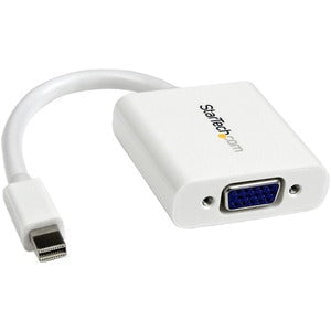 StarTech.com Mini DisplayPort to VGA Adapter, Active Mini DP to VGA Converter, 1080p Video, mDP 1.2 to VGA Monitor/Display Adapter Dongle - 1 x 20-pin Mini DisplayPort 1.1a Digital Audio/Video - Male - 1 x 15-pin HD-15 - Female - White IM1991369