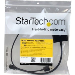 StarTech.com Mini DisplayPort to VGA Adapter with Audio - Mini DP to VGA Converter - 1920x1200 - 1 Pack - 1 x 20-pin Mini DisplayPort Digital Audio/Video - Male - 1 x 15-pin HD-15 - Female, 1 x Mini-phone Audio - Female, 1 x 5-pin Micro USB Type B - Femal IM2980742
