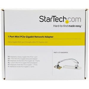 StarTech.com Mini PCI Express Gigabit Ethernet Network Adapter NIC Card - Mini PCI Express - Realtek RTL8111E - 1 Port(s) - 1 x Network (RJ-45) - Twisted Pair - Low-profile - 10/100/1000Base-T - Plug-in Card IM1991380