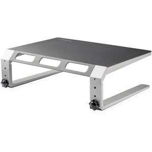 StarTech.com Monitor Riser Stand, For up to 32" (22lb/10kg) Monitor, Monitor Riser, Steel&Aluminum, Monitor Shelf w/ Three Height Settings - Raise your monitor to a comfortable viewing height with this monitor riser stand - Steel and aluminum computer mon IM4481079