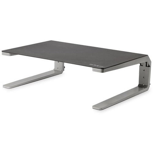 StarTech.com Monitor Riser Stand, For up to 32" (22lb/10kg) Monitor, Monitor Riser, Steel&Aluminum, Monitor Shelf w/ Three Height Settings - Raise your monitor to a comfortable viewing height with this monitor riser stand - Steel and aluminum computer mon IM4481079