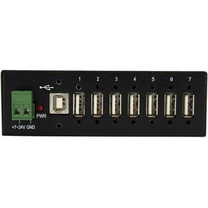 StarTech.com Mountable Rugged Industrial 7 Port USB 2.0 Hub - USB Type B - External - 7 USB Port(s) - 7 USB 2.0 Port(s) - PC, Mac - TAA Compliant IM1609726