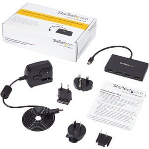 StarTech.com MST hub - Mini DisplayPort to 4x DisplayPort - 60 Hz - 30 Hz to 60 Hz - 3840 × 2160 - DisplayPort - Plastic IM2965456