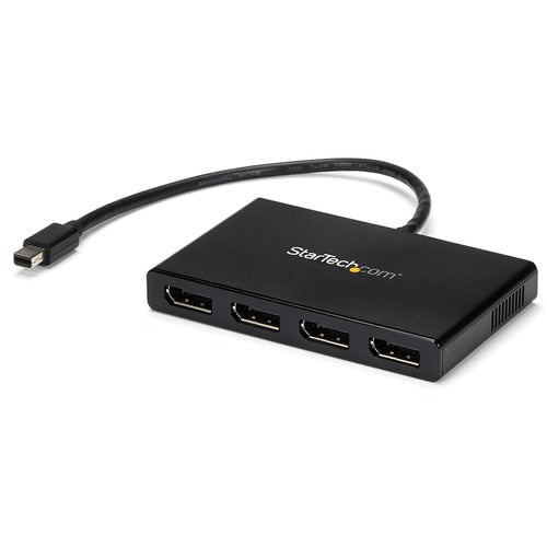 StarTech.com MST hub - Mini DisplayPort to 4x DisplayPort - 60 Hz - 30 Hz to 60 Hz - 3840 × 2160 - DisplayPort - Plastic IM2965456