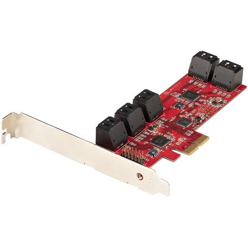 StarTech.com PCIe SATA Card - Serial ATA/600 - PCI Express 2.0 x2 - Plug-in Card - 10 Total SATA Port(s) - 10 SATA Port(s) Internal - PC, Mac, Linux IM5386999