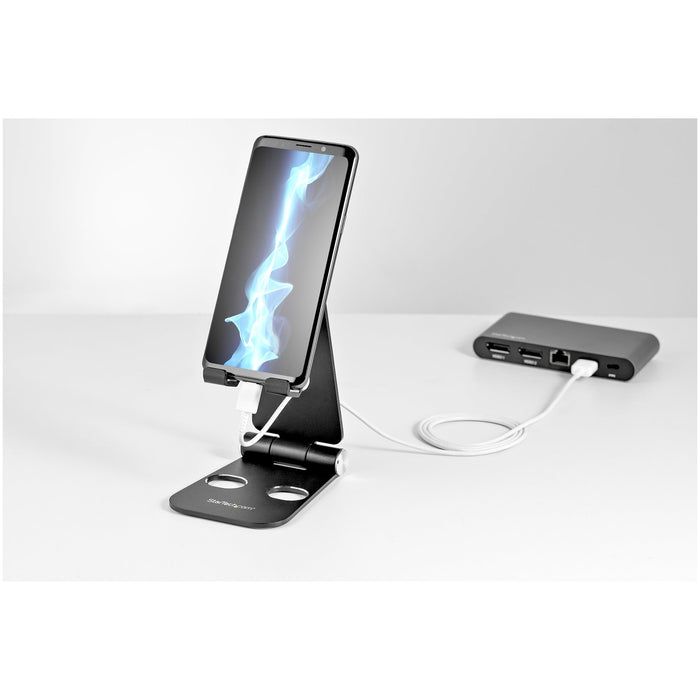 Startech.com Phone & Tablet Stand, Universal Adjustable Smartphone Stand DDUSPTLSTNDB