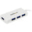 StarTech.com Portable 4 Port SuperSpeed Mini USB 3.0 Hub - 5Gbps - White - Add four external USB 3.0 ports to your notebook or Ultrabook™ with a slim, portable hub - White Four Port Mini USB Hub - 4Port External SuperSpeed USB 3 Hub with built-in cable - IM2463151